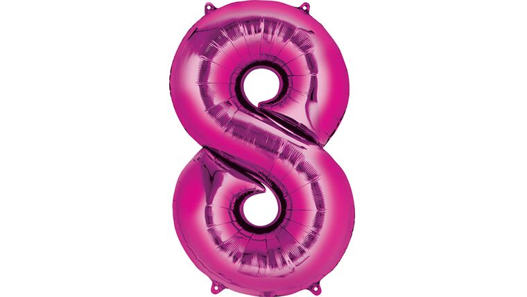 34″ Pink Number 8 Anagram Balloon | Purchase | Rental