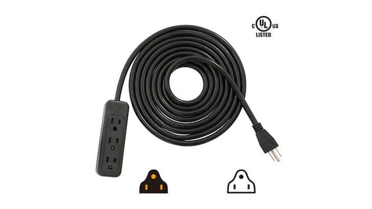 Power Cable | Black | 14/3 | 15′ (3 Plug End) | Rental Power Cable | Black | 14/3 | 15′ (3 Plug End) | Rental