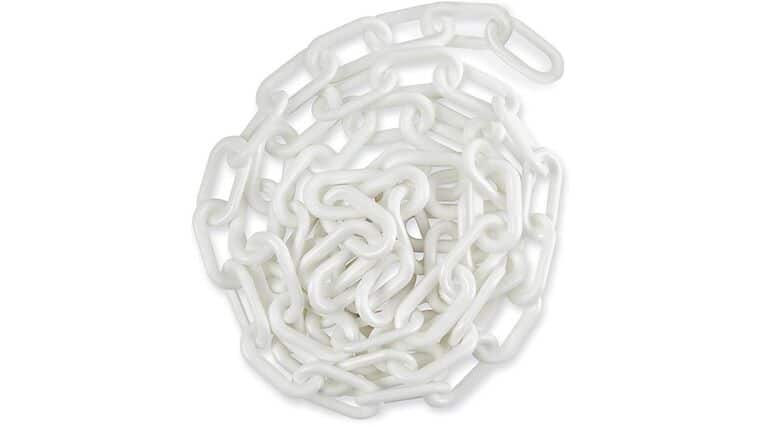 15′ White Plastic Stanchion Chain | Rental 15′ White Plastic Stanchion Chain | Rental