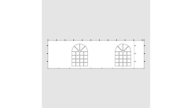 7’H x 20’L Cathedral Window Tent Sidewall – White | Rental 7’H x 20’L Cathedral Window Tent Sidewall – White | Rental
