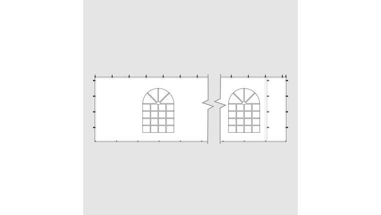 8′ x 30′ Cathedral Window Tent Sidewall – White | Rental 8′ x 30′ Cathedral Window Tent Sidewall – White | Rental