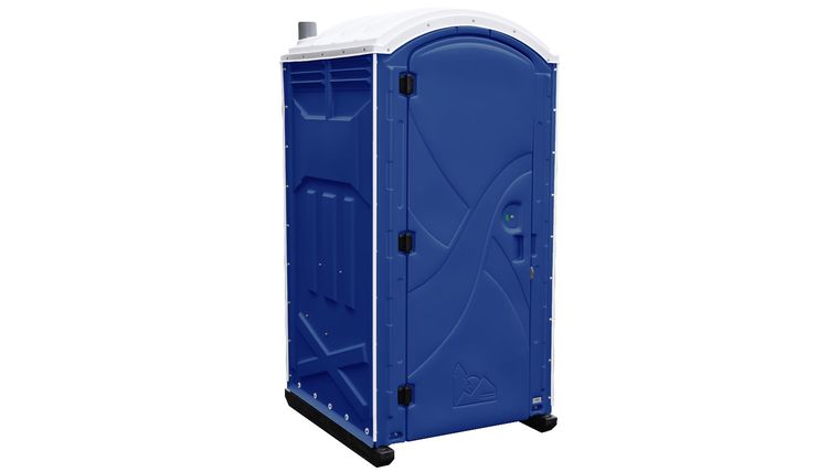 Dark Blue Axxis Portable Restroom Unit | Rental