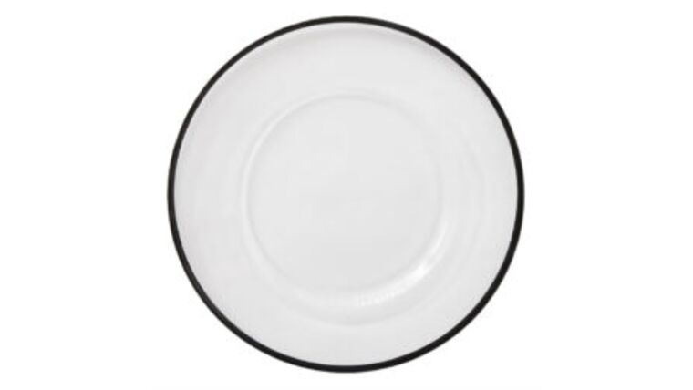 Onyx Rim Glass Charger Plate | Rental