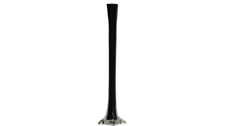 24" Black Glass Eiffel Tower Vase | Rental