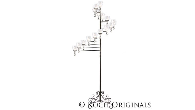 15-Light Spiral Candelabra – Onyx Bronze | Rental 15-Light Spiral Candelabra – Onyx Bronze | Rental