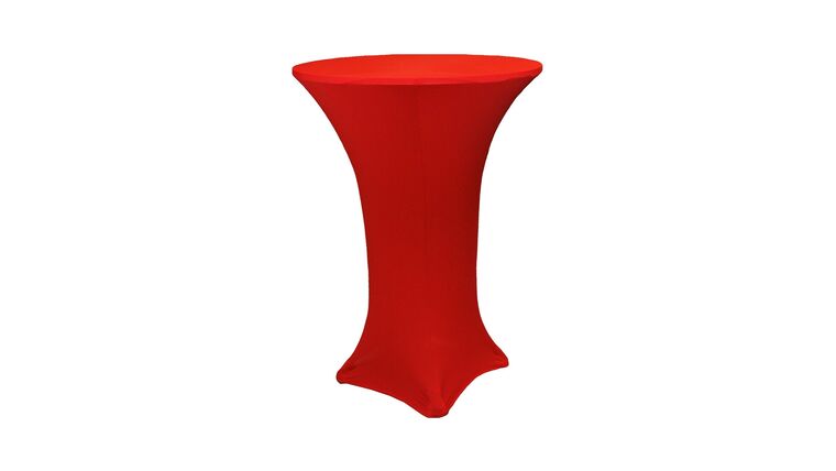 Spandex | Red | 36″ Round Cocktail Table Cover | Rental