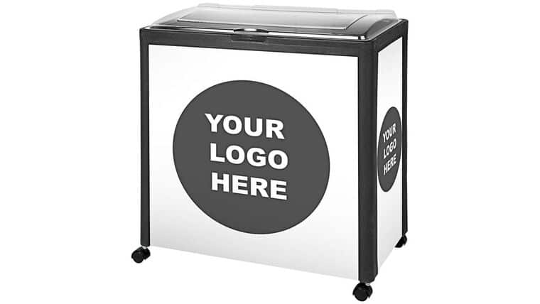 Avalanche Black Mobile 112 Qt. Customizable Cooler Merchandiser | Rental