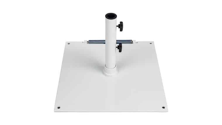 24" x 24" Metal Umbrella Base Stand - White | Rental