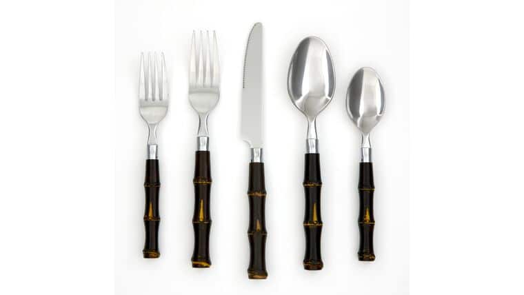 Package – Bamboo Dark 5 Piece Flatware Set | Rental Package – Bamboo Dark 5 Piece Flatware Set | Rental