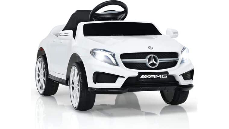 Kids 12V Electric Ride On Car, Licensed Mercedes Benz GLA45 Vehicle for Toddler with Control Remote, Battery Powered Toy with Music, USB, MP3, 2 Speeds, Wheels Suspension, LED Lights (White) | Rental Kids 12V Electric Ride On Car, Licensed Mercedes Benz GLA45 Vehicle for Toddler with Control Remote, Battery Powered Toy with Music, USB, MP3, 2 Speeds, Wheels Suspension, LED Lights (White) | Rental