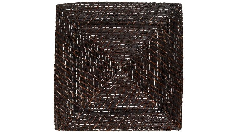 Rattan – Dark Brown Square Rattan Charger Plate | Rental