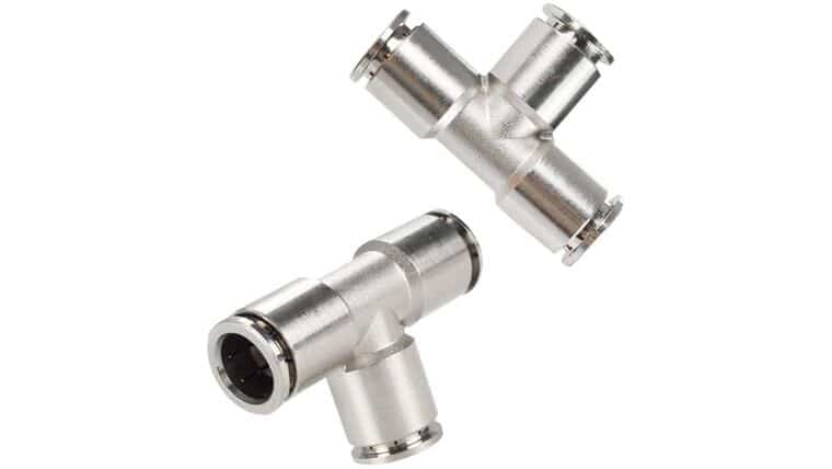 ¼ Inch – Push Lok – Push to Connect – Nickel Plated – Rated for 2000 PSI – Re-Usable – Misting Tee comes with 10/24 threads – End Plug – Simply connect it to the misting Tee. | Rental