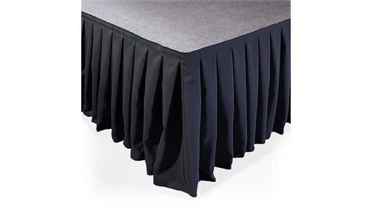 24"H x 4'L Stage Skirt - Black | Rental