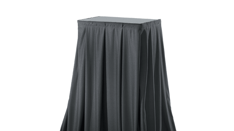 17" x 25" Poly-Sheen Skirt for Projector Stand, Black | Rental