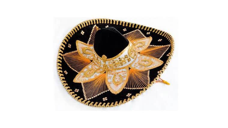 Mariachi Sombrero – Black & Gold | Rental