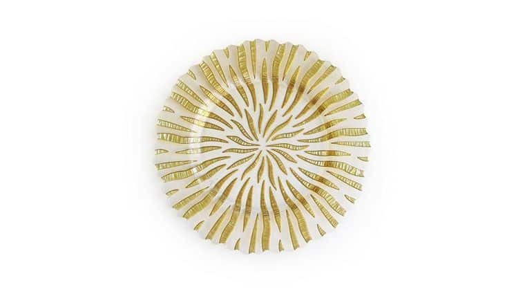 Halley Glass Charger Plate – Gold | Rental