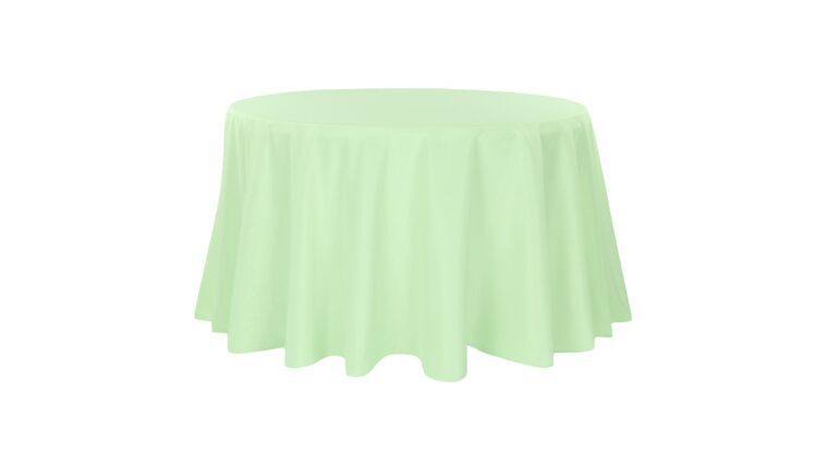 Polyester 120" Round Tablecloth - Mint Green | Rental