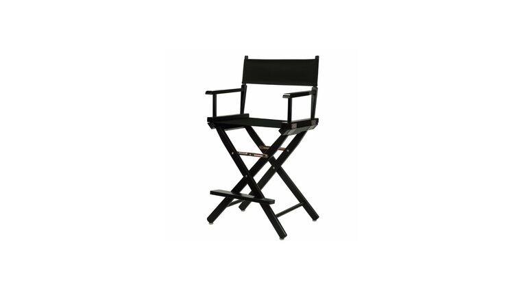 Directors Chair – Black Counter Height Wood Directors Chair (Frame Only) – 24″ | Rental