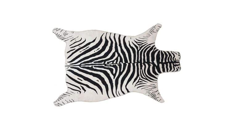 Samar Zebra Print Rug Rental | 3′ x 5′ | White/Black | Rental Samar Zebra Print Rug Rental | 3′ x 5′ | White/Black | Rental