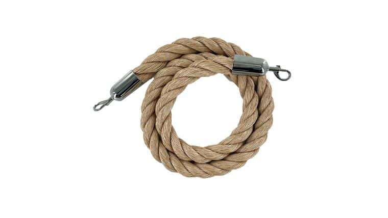 6’ – Twisted Polypropylene Rope Stanchion w/Chrome Hook Kit | Rental 6’ – Twisted Polypropylene Rope Stanchion w/Chrome Hook Kit | Rental