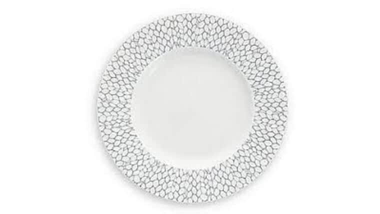 Amanda Gray Embossed Charger Plate | Rental