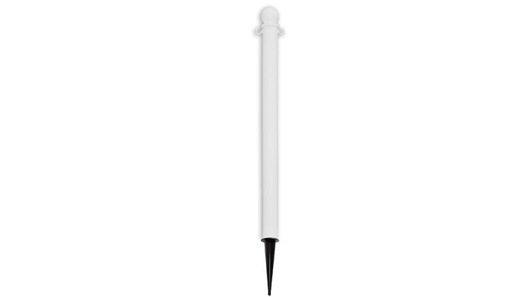 35″H x 2.5″D White Plastic Stanchion Ground Pole | Rental 35″H x 2.5″D White Plastic Stanchion Ground Pole | Rental