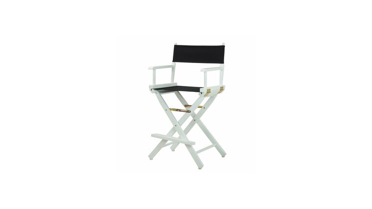 Directors Chair – White Counter Height Wood Directors Chair (Frame Only) – 24″ | Rental
