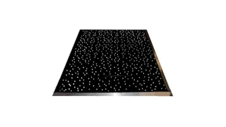4’x4′ Gloss Black LED Star Vinyl Dance Floor Piece | Rental 4’x4′ Gloss Black LED Star Vinyl Dance Floor Piece | Rental