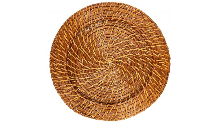Rattan – Light Brown Round Charger Plate | Rental