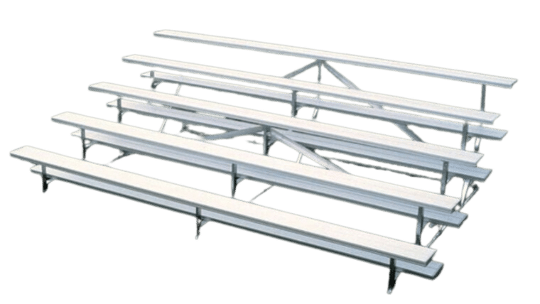 5 Row Portable Aluminum Bleacher (Seats 50*) - 15' | Rental