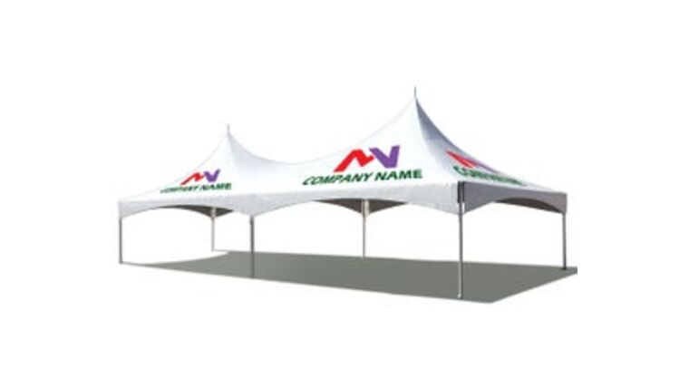 20′ x 40′ | High Peak Tent | Custom Print | Rental 20′ x 40′ | High Peak Tent | Custom Print | Rental
