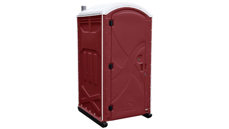 Maroon Axxis Portable Restroom Unit | Rental