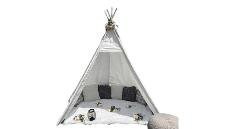 7' Giant Teepee for Kids, Large Teepee Tent for Adult 5 Side with Carry Bag, Tipi for Indoor & Outdoor Use, Wedding, Party, Photo Prop, Beach Tent | Rental