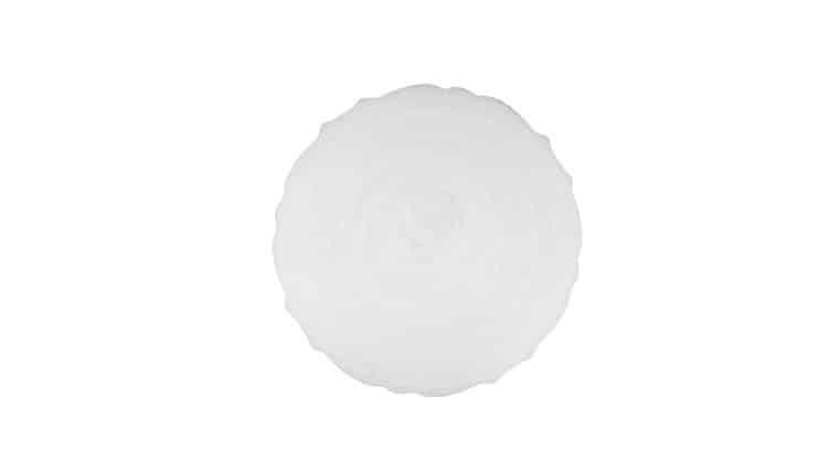 Scallop Glass Charger Plate – White | Rental
