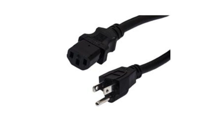 Power Cable | Black | 18/3 | 9’ IEC | Rental Power Cable | Black | 18/3 | 9’ IEC | Rental