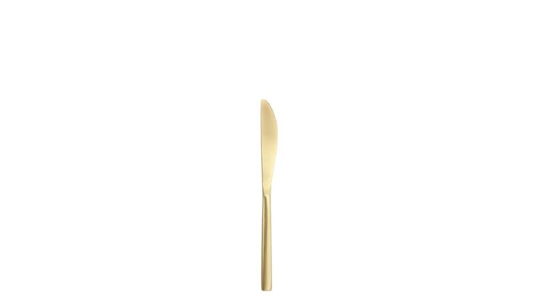 Arezzo Brushed Gold Dessert Knife | Rental Arezzo Brushed Gold Dessert Knife | Rental
