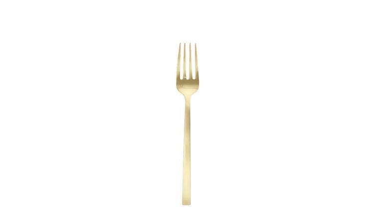 Arezzo Brushed Gold Serving Fork | Rental Arezzo Brushed Gold Serving Fork | Rental