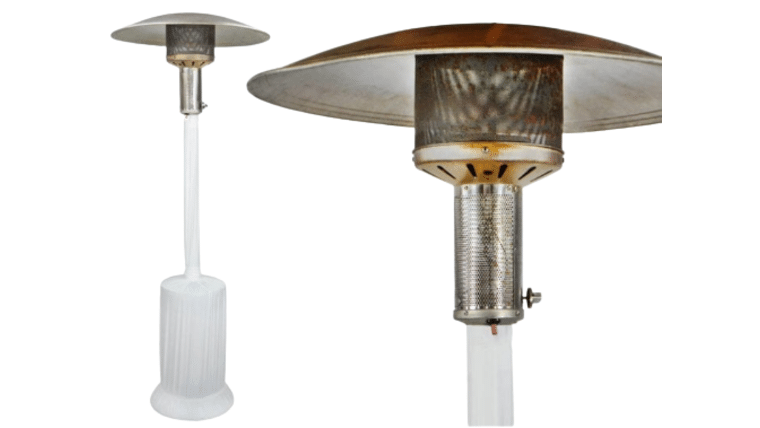 Patio Heater – Mushroom – Velon Wrapped – White | Rental Patio Heater – Mushroom – Velon Wrapped – White | Rental