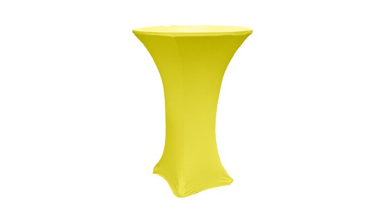 Spandex | Yellow | 36″ Round Cocktail Tablecloth | Rental