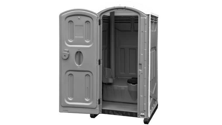 Grey Axxis Ambassador Portable Restroom With In Unit Sink & Urinal | Rental
