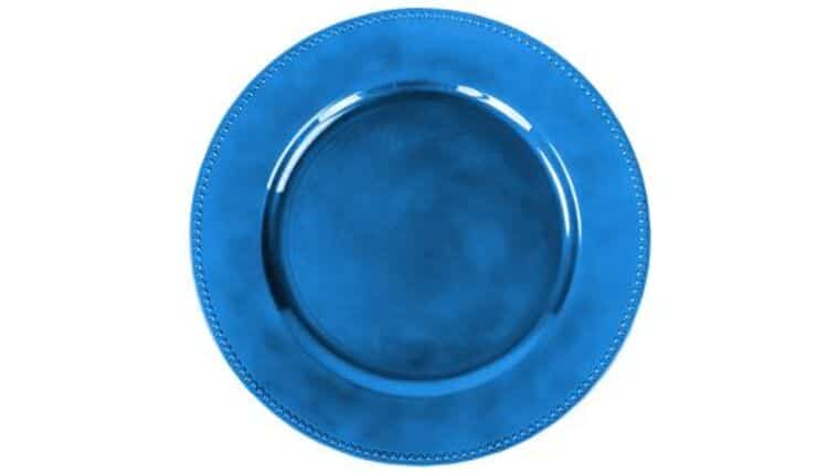 Beaded Acrylic Charger Plate – Royal Blue | Rental