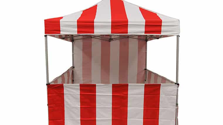Package – 8′ x 8′ | Commercial Pop Up Tent | Red and White Striped | Rental Package – 8′ x 8′ | Commercial Pop Up Tent | Red and White Striped | Rental