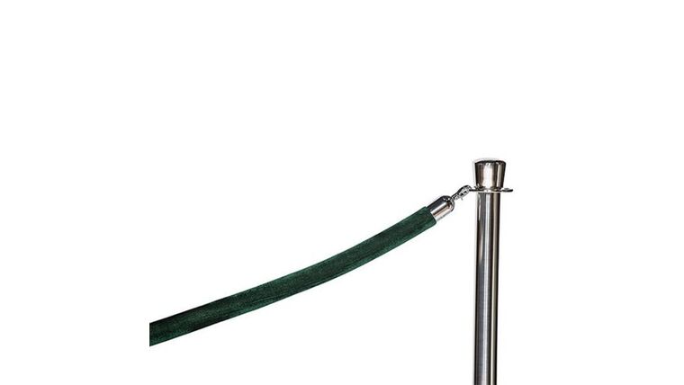 6′ Hunter Green Polyester Velour Stanchion Rope w/Chrome Snap Hook End | Rental 6′ Hunter Green Polyester Velour Stanchion Rope w/Chrome Snap Hook End | Rental