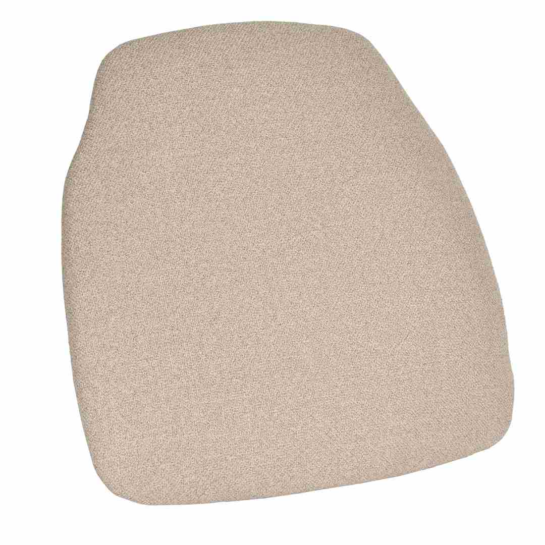 Beige 1.75″ Thick Fabric Panel Back Chiavari Chair Cushion and SlipNot™ Technology | Rental Beige 1.75″ Thick Fabric Panel Back Chiavari Chair Cushion and SlipNot™ Technology | Rental