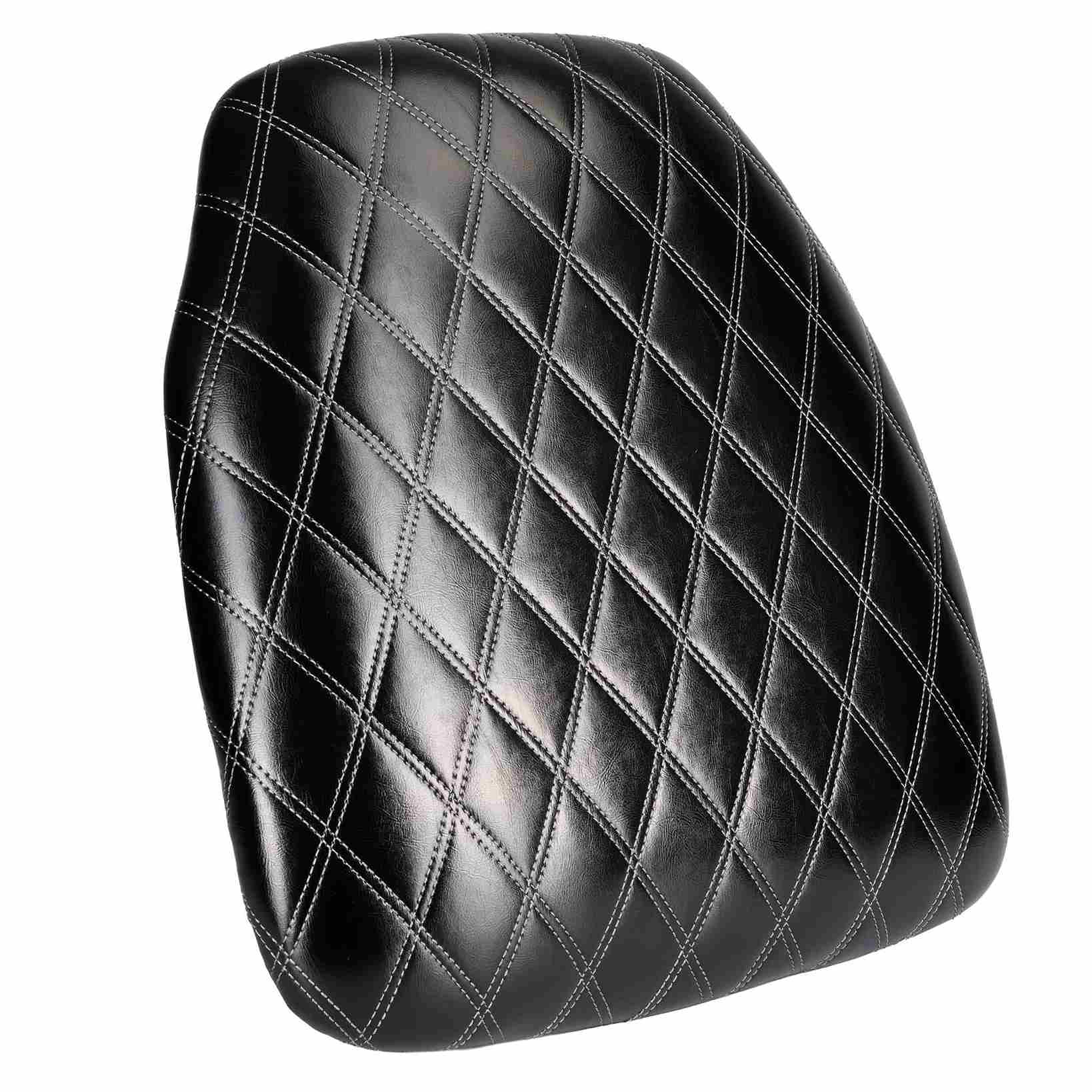 Black Vinyl Panel Back Chiavari Cushion with Bentley Stitching and SlipNot™ Technology | Rental Black Vinyl Panel Back Chiavari Cushion with Bentley Stitching and SlipNot™ Technology | Rental