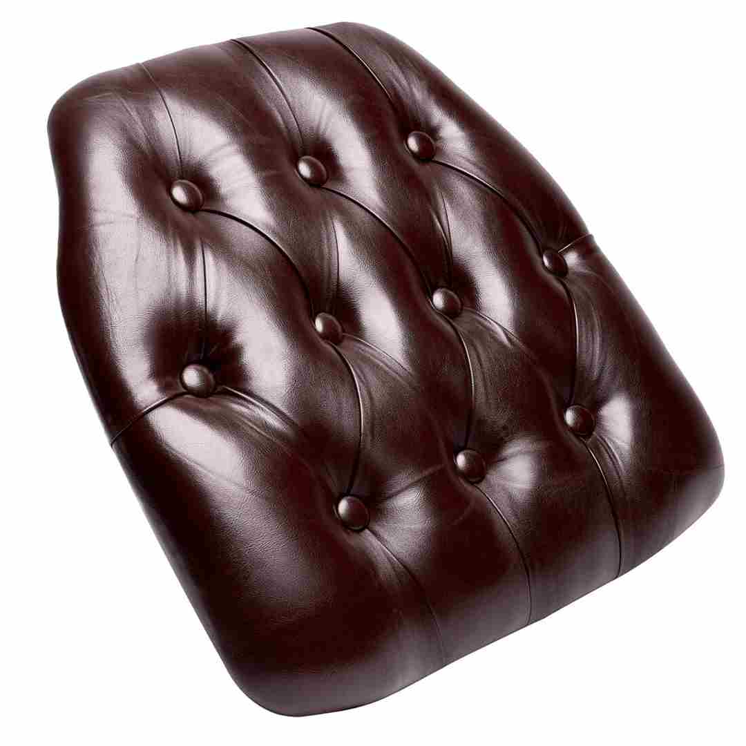 Brown 1.75″ Thick Vinyl Tufted Panel Chiavari Chair Cushion | Rental Brown 1.75″ Thick Vinyl Tufted Panel Chiavari Chair Cushion | Rental