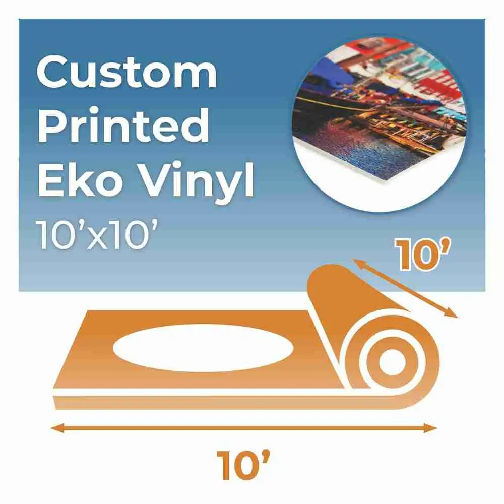 10’x10′ Custom Printed Eko Floor Rolled Vinyl | Rental