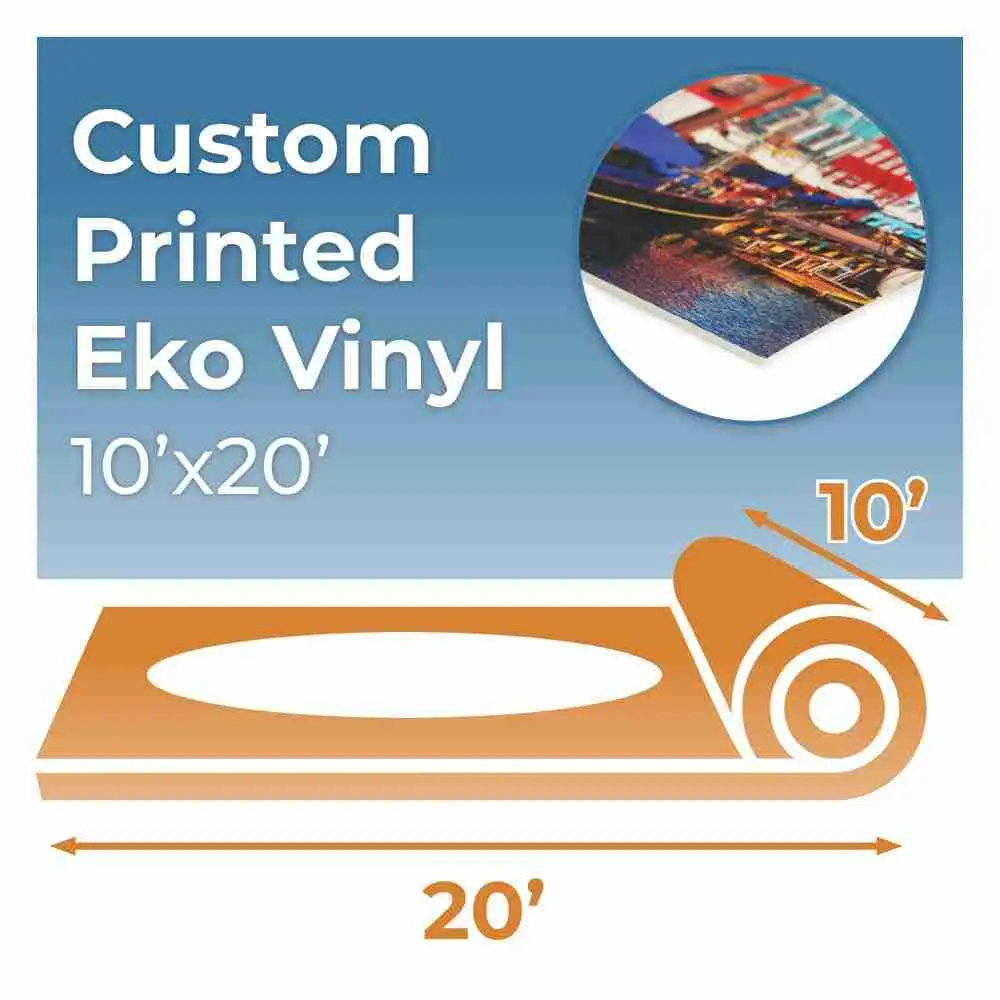 10’x20′ Custom Printed Eko Floor Rolled Vinyl | Rental