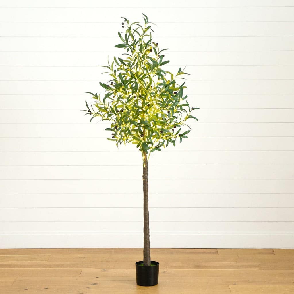 6’ Lighted Artificial Olive Tree with 300 Warm White LED Lights | Rental 6’ Lighted Artificial Olive Tree with 300 Warm White LED Lights | Rental