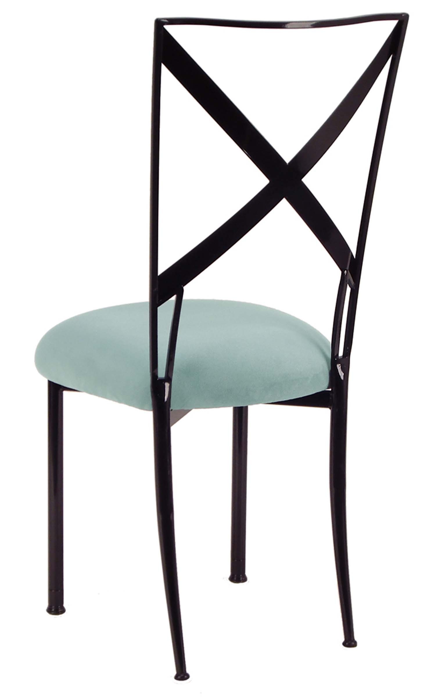 Blak. with Ice Blue Suede Cushion - Chameleon Chair Collection | Rental